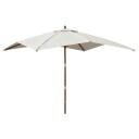 vidaXL Hageparasoll med trestang sand 300x300x273 cm