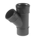 Wavin Sitech+ Kloakkgrenrør 45° Ø110x90 mm Plast Svart med Lydreduserende Egenskaper