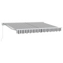  Innvendbar Markise Antrasitt og Hvit 350x200 cm stoff