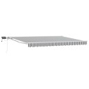 vidaXL Manuell markiseramme med LEDs Antrasitt og Hvit 4 × 3 m