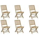 vidaXL Klappstoler 6 stk 48,5x57x90 cm heltre akasie