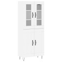 vidaXL Highboard hvit 69,5x34x180 cm konstruert tre 8720845477912