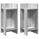  Sidebord 2 stk med hylle grå sonoma 25,5x27x60 cm 8721158574329