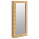 vidaXL Vegghengt smykkeskap med speil 30x8,5x67 cm