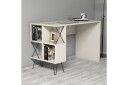Skrivebord Amtorp 120 cm med Oppbevaring Hylle   Beige