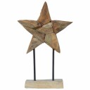  Juletre Stjerne Brun 30 x 5 x 45 cm Massivt Teaktre