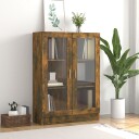 vidaXL Vitrineskap r?kt eik 82,5x30,5x115 cm konstruert tre
