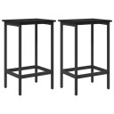 vidaXL Barstol 2 stk. Svart eik 40 x 32 x 74 cm Konstruert tre