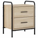 vidaXL Nattbordskap 2 stk. Sonoma eik 40 x 30 x 50 cm Konstruert tre