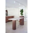 Fritz Hansen - High Dot™ Counter Stool 4-legs Wild leather Walnut Fritz Hansen