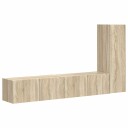  TV benksett Veggmontert 3 pcs Sonoma eik Konstruert tre
