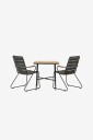 Venture Home   Spisegruppe Holmbeck med 2 spisestoler Bois   Natur