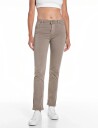 Replay Zolie Trousers Straight Leg High Waist Hyperflex Colour Xlite Brown 27 x 32