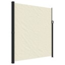  Uttrekkbar sidemarkise kremhvit 220x500 cm 4004475