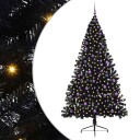  Kunstig Forhåndsopplyst Juletre med 300 LED Svart 240 cm PVC