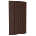 vidaXL Takplater 12 stk brun 80x45 cm galvanisert stål