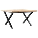  Salongbord X-ramme 60x60x40,5 cm heltre furu og støpejern 3282748