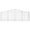 vidaXL Gabionkurv buet 200x30x60/80 cm galvanisert jern