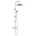 vidaXL Dusjsystem Krom Rustfritt stål 21 x 48 x 112 cm