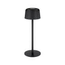 Trådløs LED bordlampe 25 cm Svart