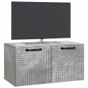  Vegghengt TV skap Betonggrå 59,5 x 31 x 30 cm Konstruert tre