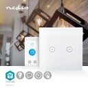 SmartLife Veggbryter | Wi Fi | Dobbel | Wall Mount | 1000 W | Android™ / IOS | Glass | Hvit