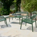 Cane line Bliss salongbord/benk Dark green aluminium