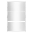 vidaXL Skoskap med speil 3 lag h?yglans hvit 63x17x102,5 cm