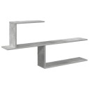 vidaXL Vegghylle Betonggrå 122 x 18 x 60 cm Konstruert tre