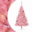  Kunstig Forhåndsopplyst Juletre med 150 LED Rosa 150 cm PVC