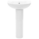 vidaXL Servant frittstående sokkel keramisk hvit 520x440x190 mm