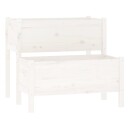 Plantekasse hvit 84,5x84x75 cm heltre furu