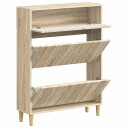 vidaXL Sko Skap DELFT 78 x 24 x 103 cm Konstruert tre Sonoma eik