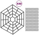 vidaXL Dambeskyttelse 40 stk svart polypropylen
