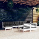  Hagesofagruppe med puter 10 deler hvit heltre furu 3097110