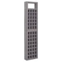 vidaXL Romdeler/espalier 6 paneler heltre gran grå 242,5x180 cm