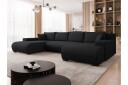 Krysen Sovesofa Dubbeldivan 4 sits   Svart