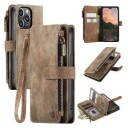 Caseme C30 Multifunksjonell iPhone 14 Pro Lommebok-deksel Brun
