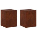 vidaXL Planteholder 2 pcs Rusten 30 x 30 x 40 cm Cortenstål