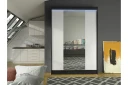 Liverpool Garderobe Med Speil 120x200 cm - Svart Og Hvitt