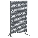 vidaXL Personvernsvegg 100 x 50 x 180 cm Stål Antrasitt