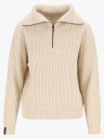 Twentyfour Mode Rib Half Zip Knit Beige 42