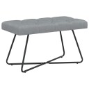 vidaXL Benk med knappheft Lysegrå 80 x 40 x 46 cm Stoff