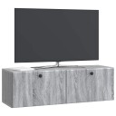  Vegghengt TV skap 98 x 31 x 30 cm Grå Sonoma Konstruert tre