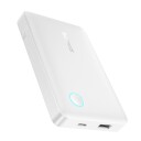 Baseus EnerFill FP11 10 000 mAh 15 W powerbank med hvit USB-C-kabel 20 V × 3 A 30 cm Hvit