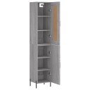 vidaXL Highboard grå sonoma 34,5x34x180 cm konstruert tre 8720845495657