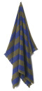 ferm LIVING Alee badelaken 100 x 150 cm Olive-Bright Blue