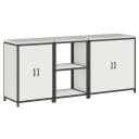  Kjøkkenoppbevaringssett med hylle 3 pcs Hvit 210 x 50 x 92 cm