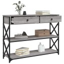  Konsollbord grå sonoma 100x28x75 cm konstruert tre 8720845421441