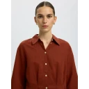 Selected Femme Cleo Regular 3/4 Cropped Shirt Brun 34